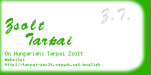 zsolt tarpai business card